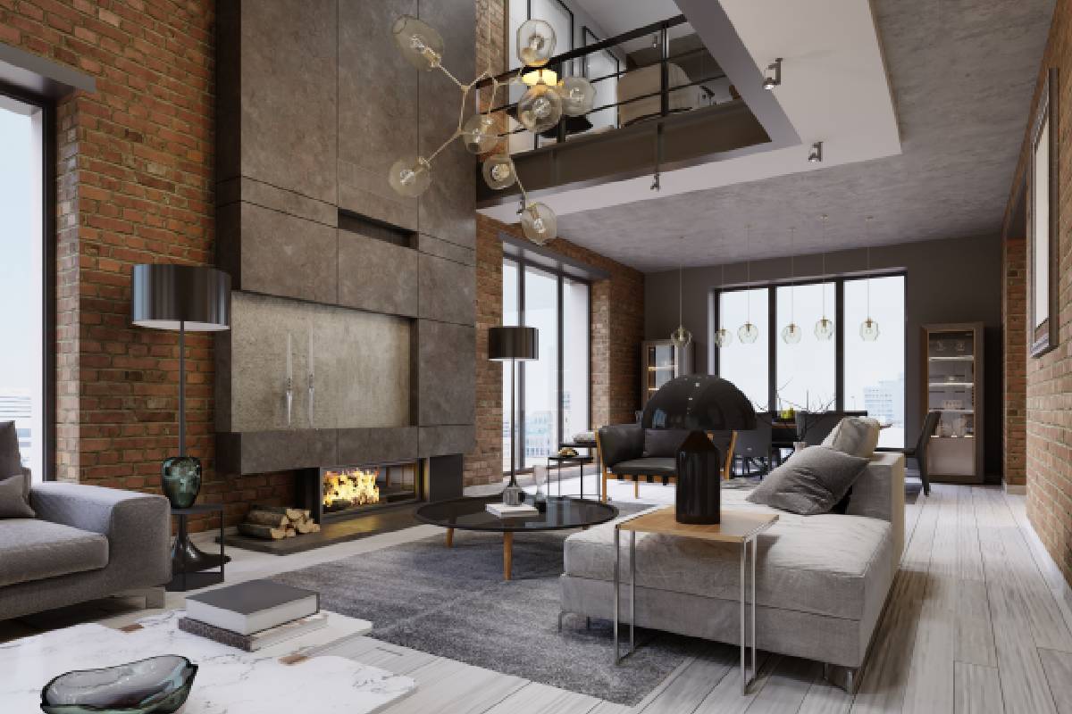 A contemporary style room with industrial accents near Wayne, Fairfield, and Paramus, New Jersey (NJ)