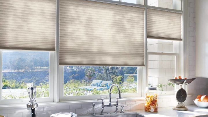 Hunter Douglas Duette® Cellular Shades in a kitchen near Wayne, Fairfield, and Paramus, New Jersey (NJ)