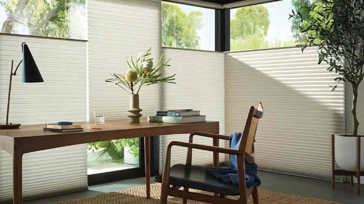 Photo of Hunter Douglas Duette® Cellular Shades as stylish and functional home office window coverings at White House Designs For Life near New Jersey (NJ)